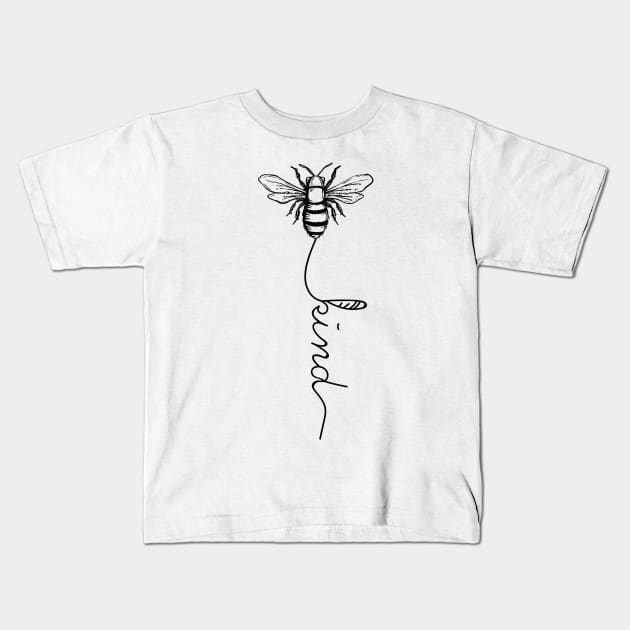 Bee Kind Kids T-Shirt by animales_planet